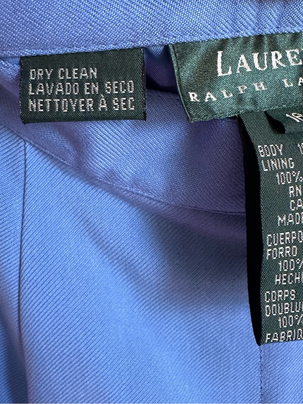 Lauren Ralph Lauren 100% Silk Wide Leg Trousers NWT Blue Dress Pants Women’s 16 - Picture 7 of 11
